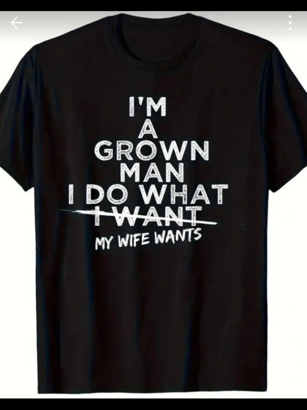Black 'I'm A Grown Man' Graphic Tee